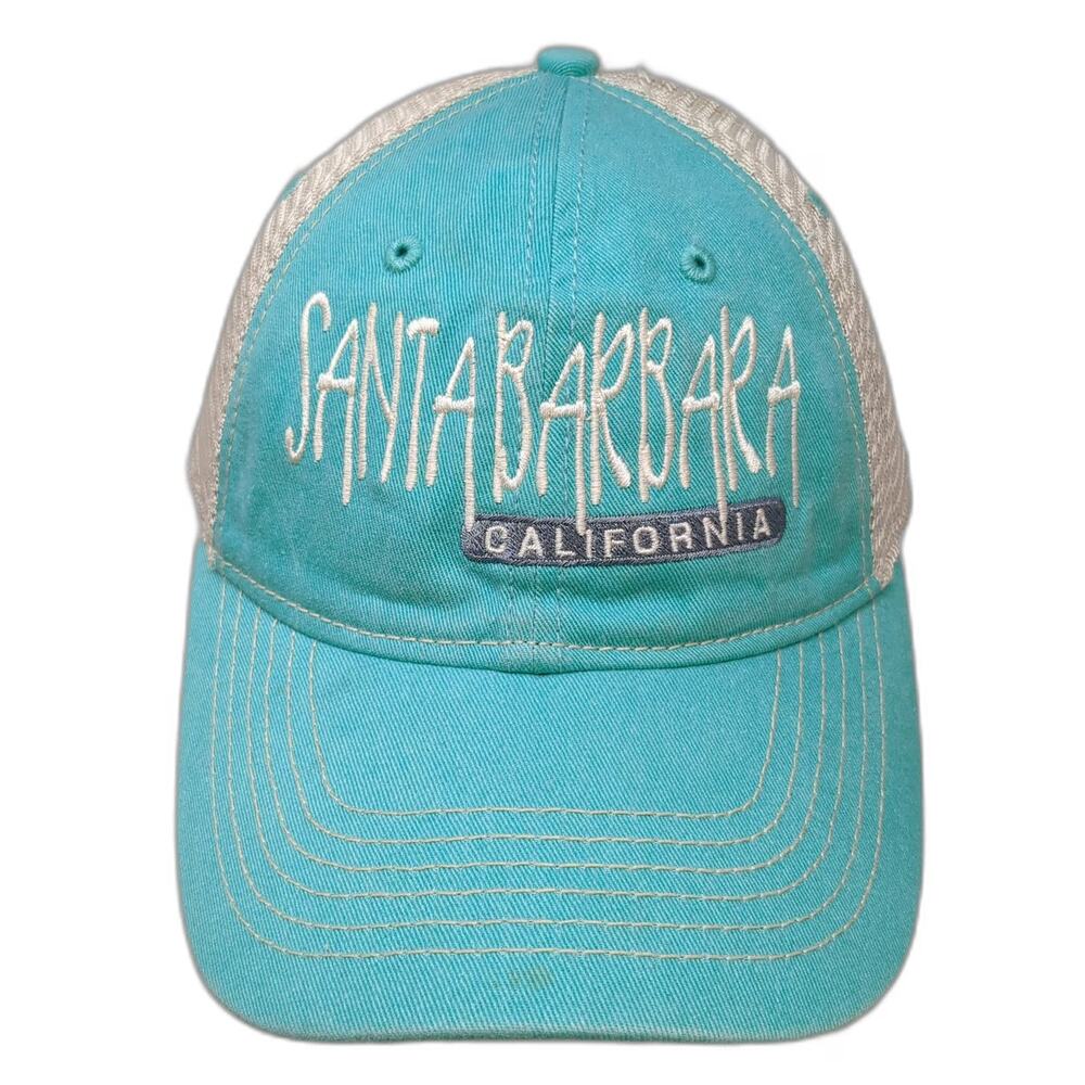 Blue 84 Trucker Hat Blue One Size Santa Barbara California Mesh Snapback